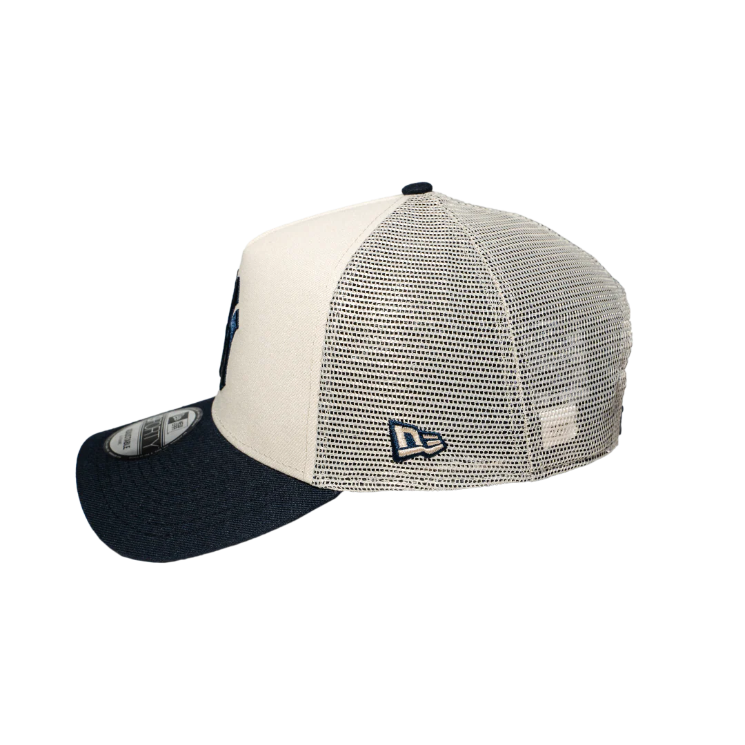 9FORTY A-Frame Trucker New York Yankees Stone Navy Snapback - Image 5