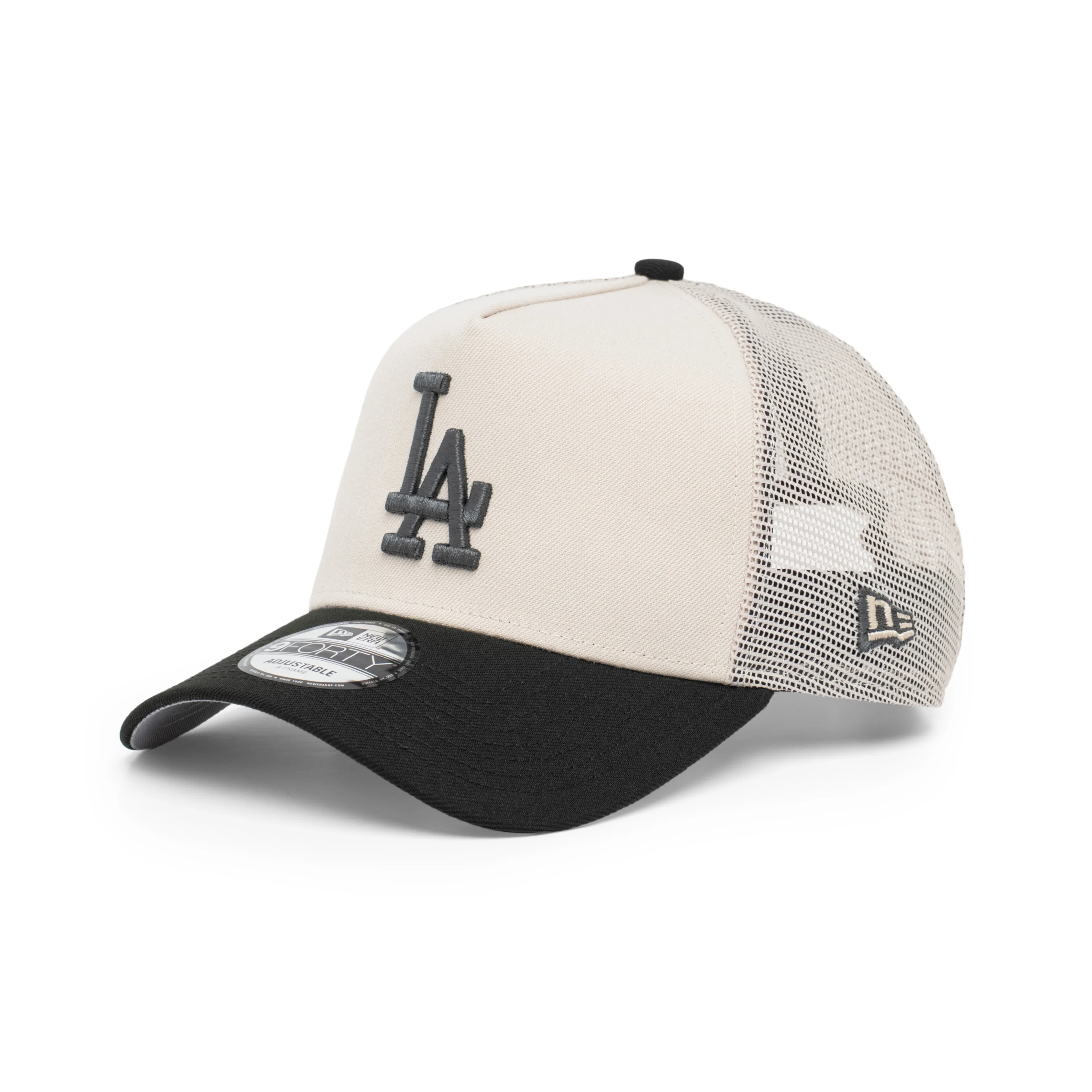 9FORTY A-Frame Trucker Los Angeles Dodgers Stone Snapback - Image 3