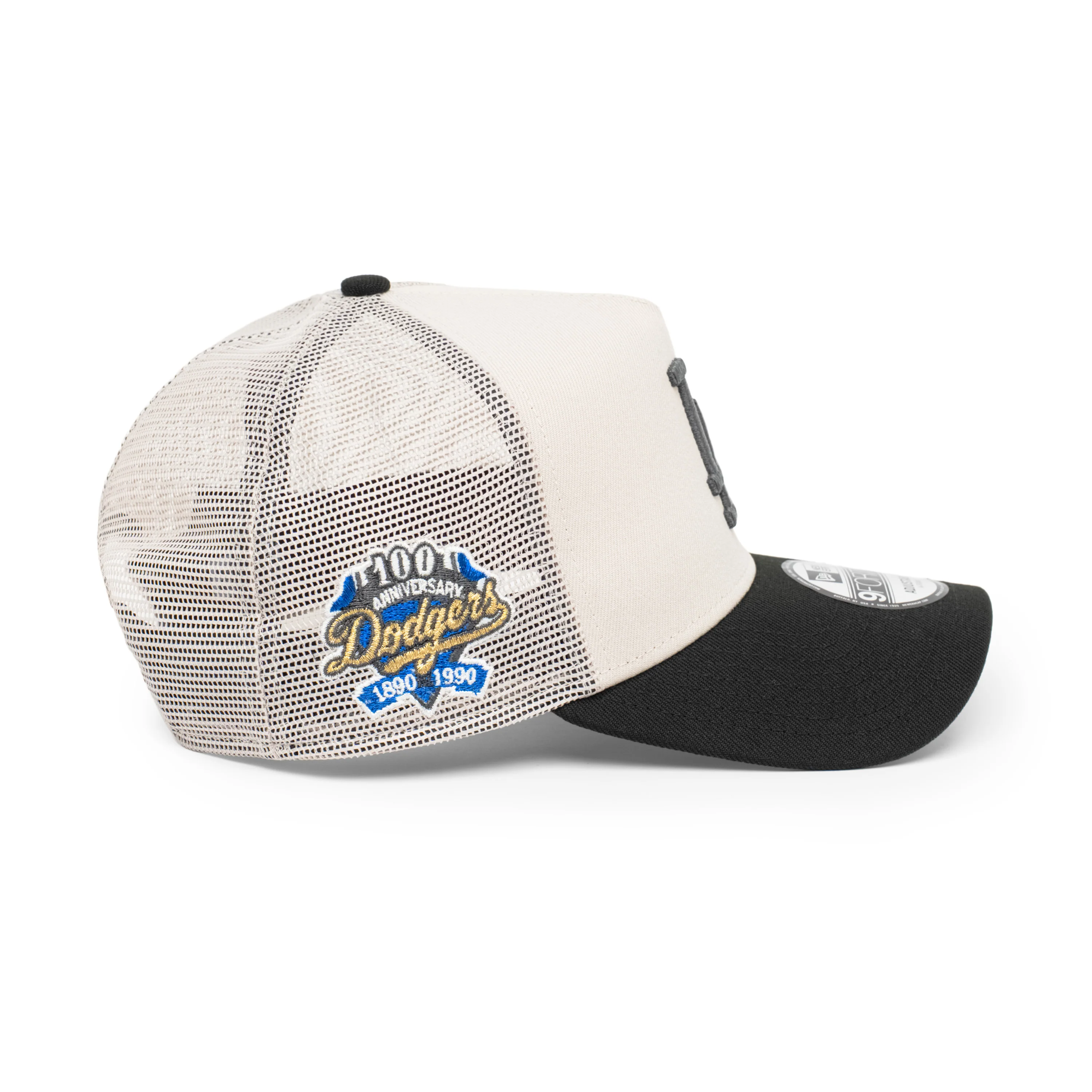 9FORTY A-Frame Trucker Los Angeles Dodgers Stone Snapback - Image 5