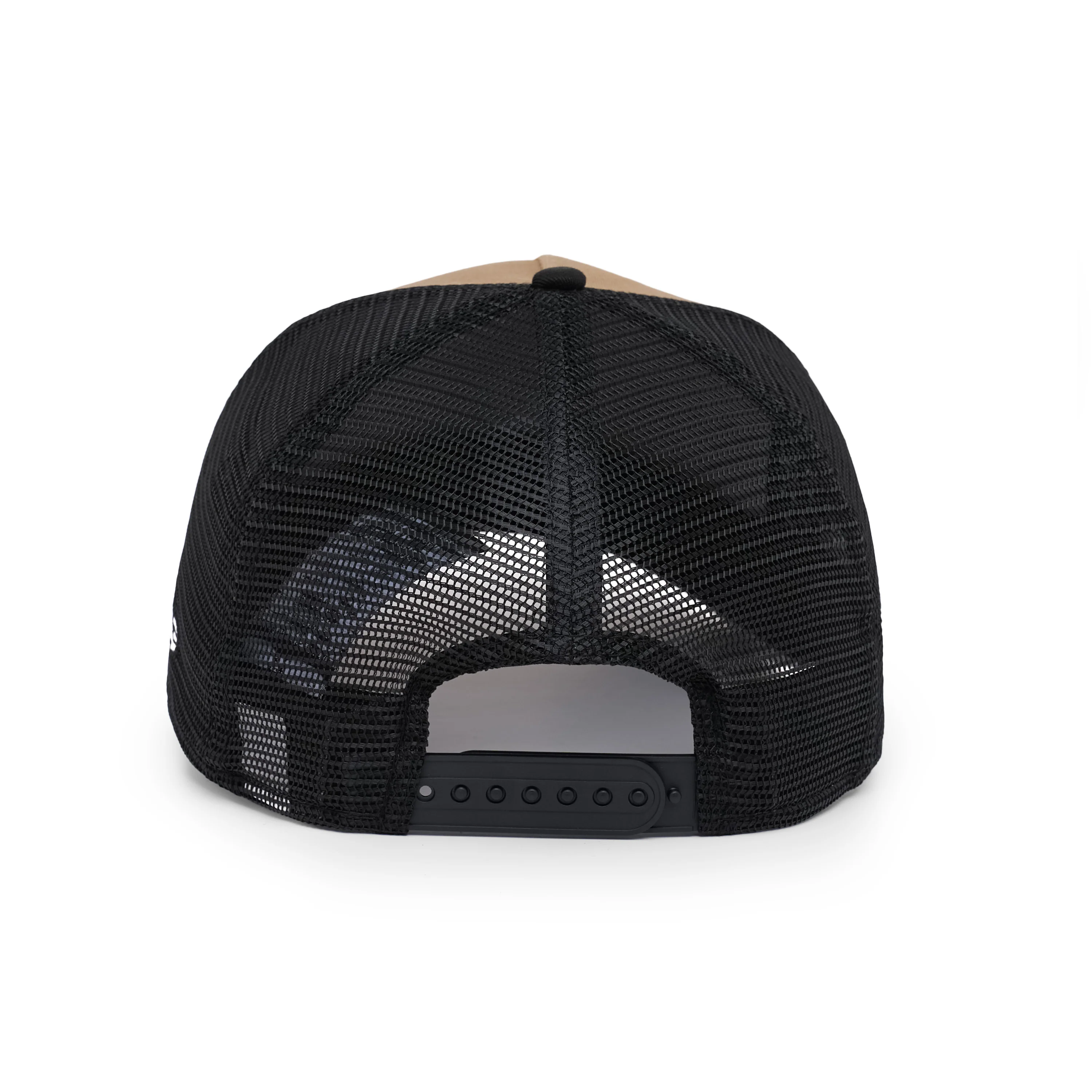 9FORTY A-Frame Trucker Los Angeles Dodgers Stadium 50th Anniversary Khaki Black Snapback - Image 4