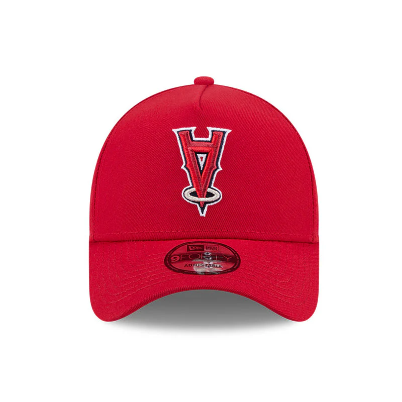 9FORTY A-Frame Los Angeles Angels Upside Down Red Snapback - Image 2