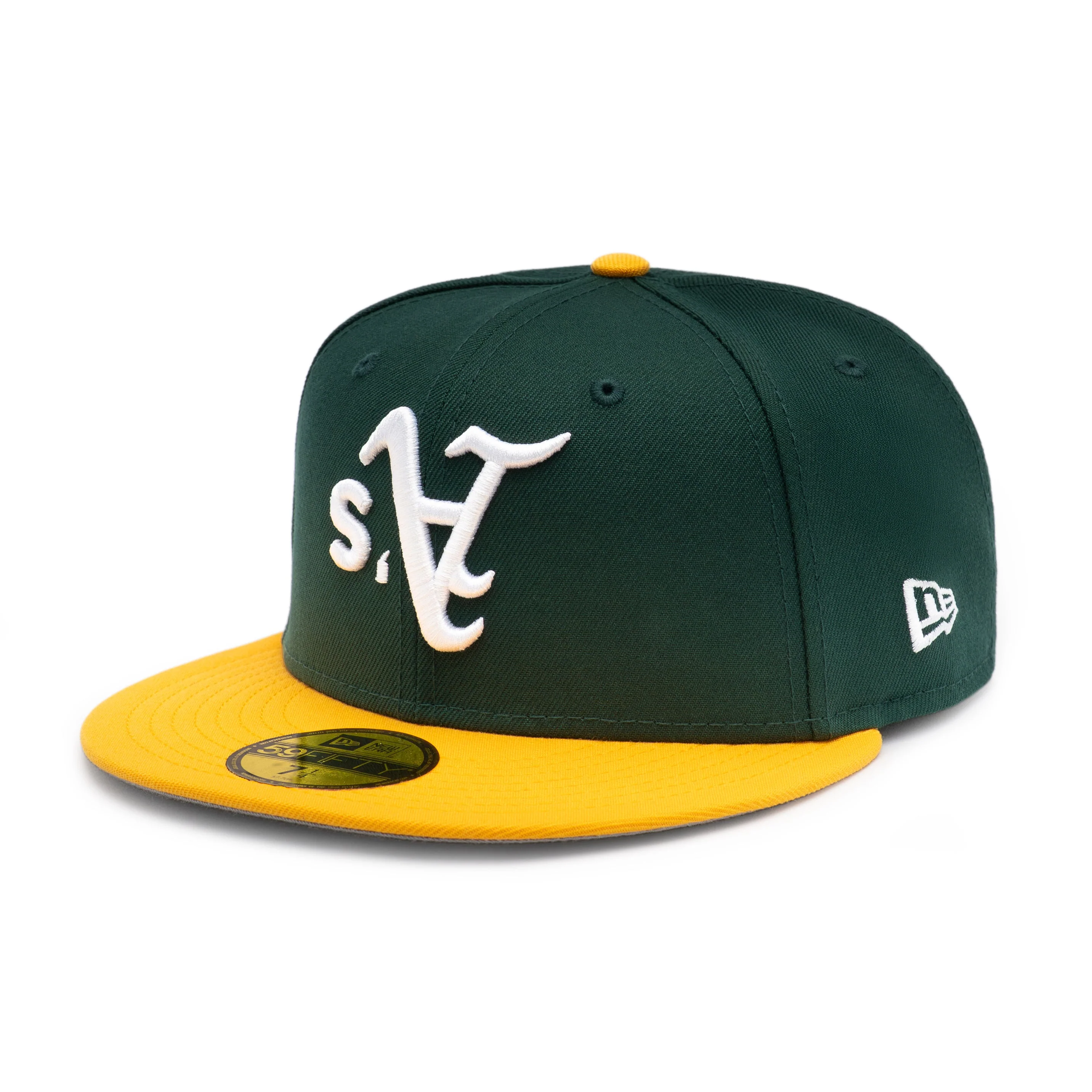 59FIFTY Oakland Athletics Cooperstown World Series Upside Down Dark Green Fitted - Image 3