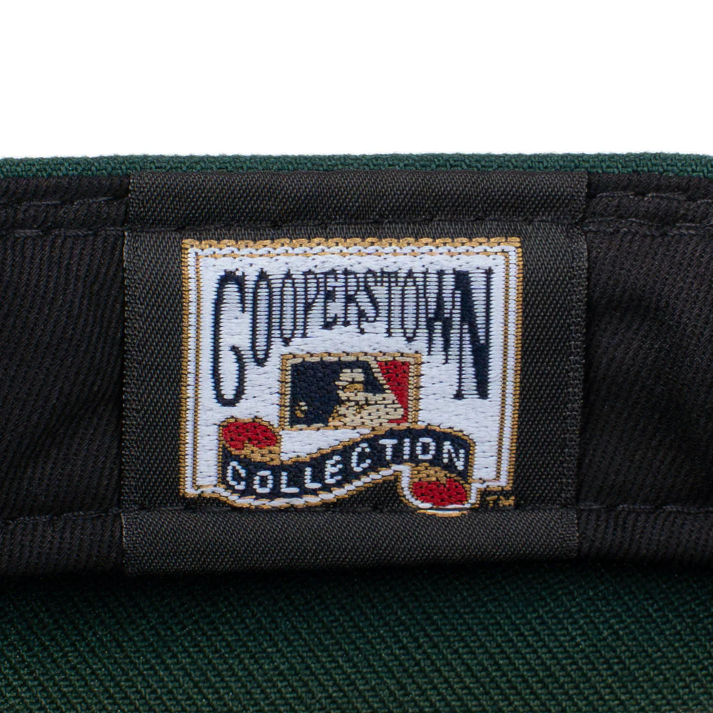 59FIFTY Oakland Athletics Cooperstown World Series Upside Down Dark Green Fitted - Image 9