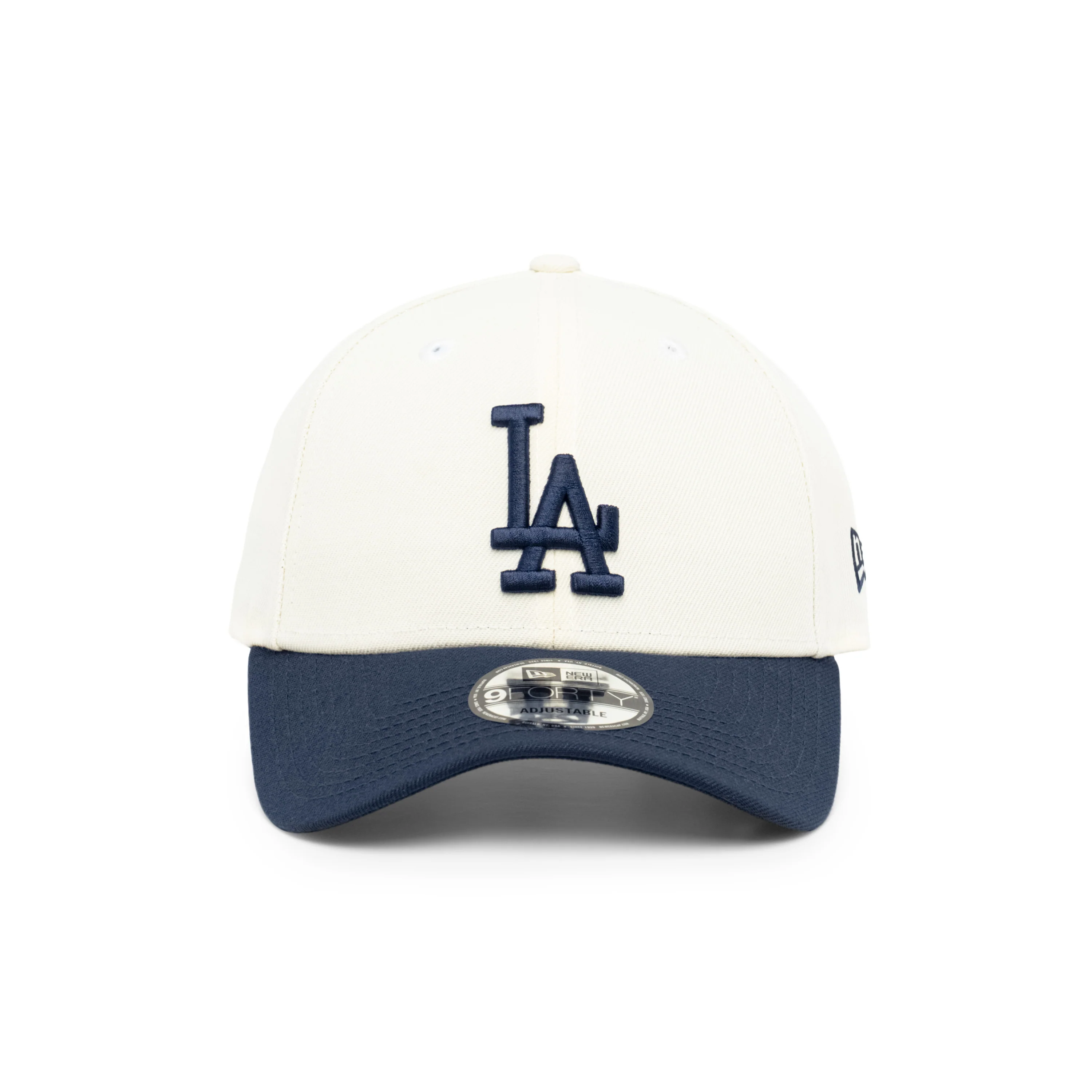 9FORTY Los Angeles Dodgers 2-Tone Navy Visor Chrome White Snapback - Image 2