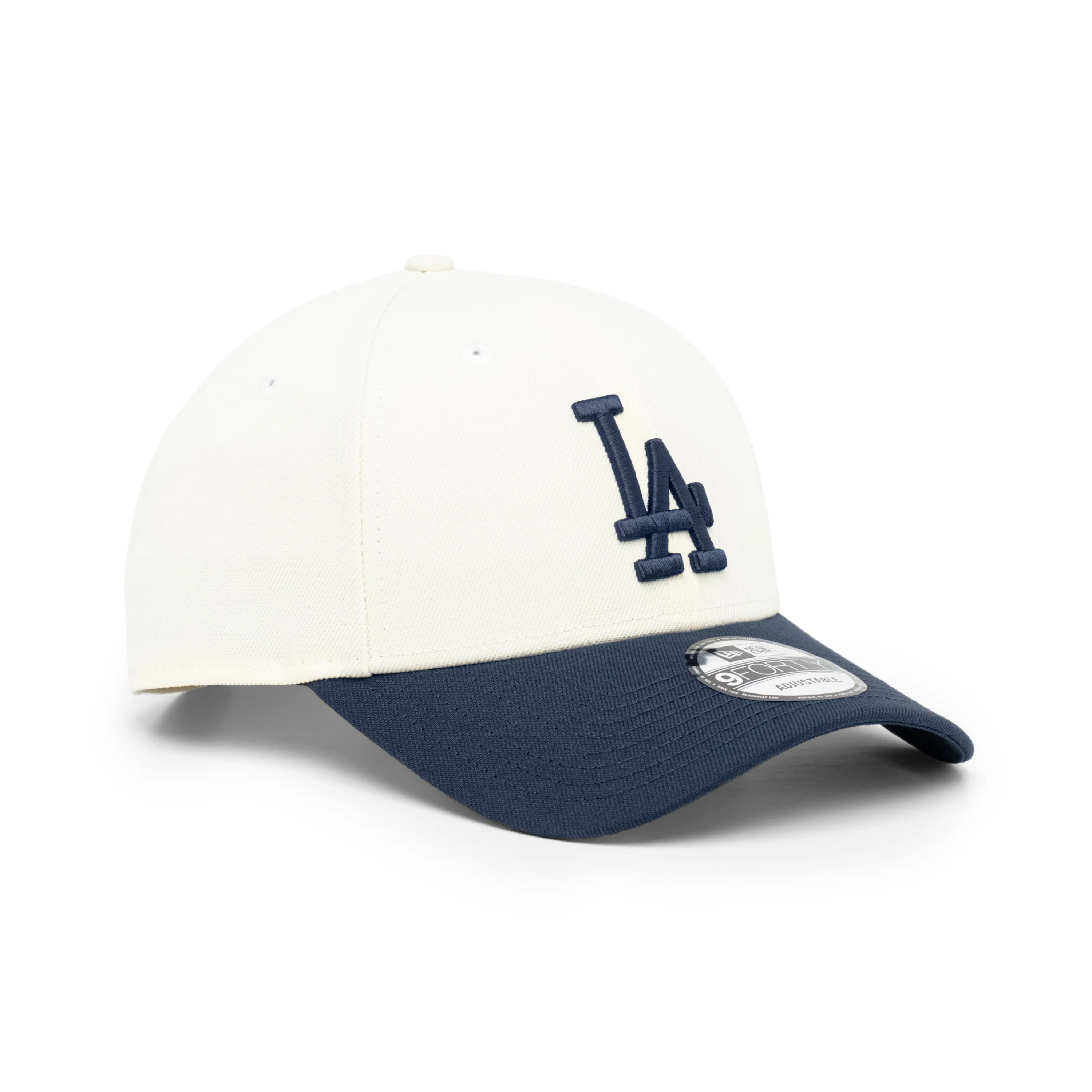 9FORTY Los Angeles Dodgers 2-Tone Navy Visor Chrome White Snapback - Image 3