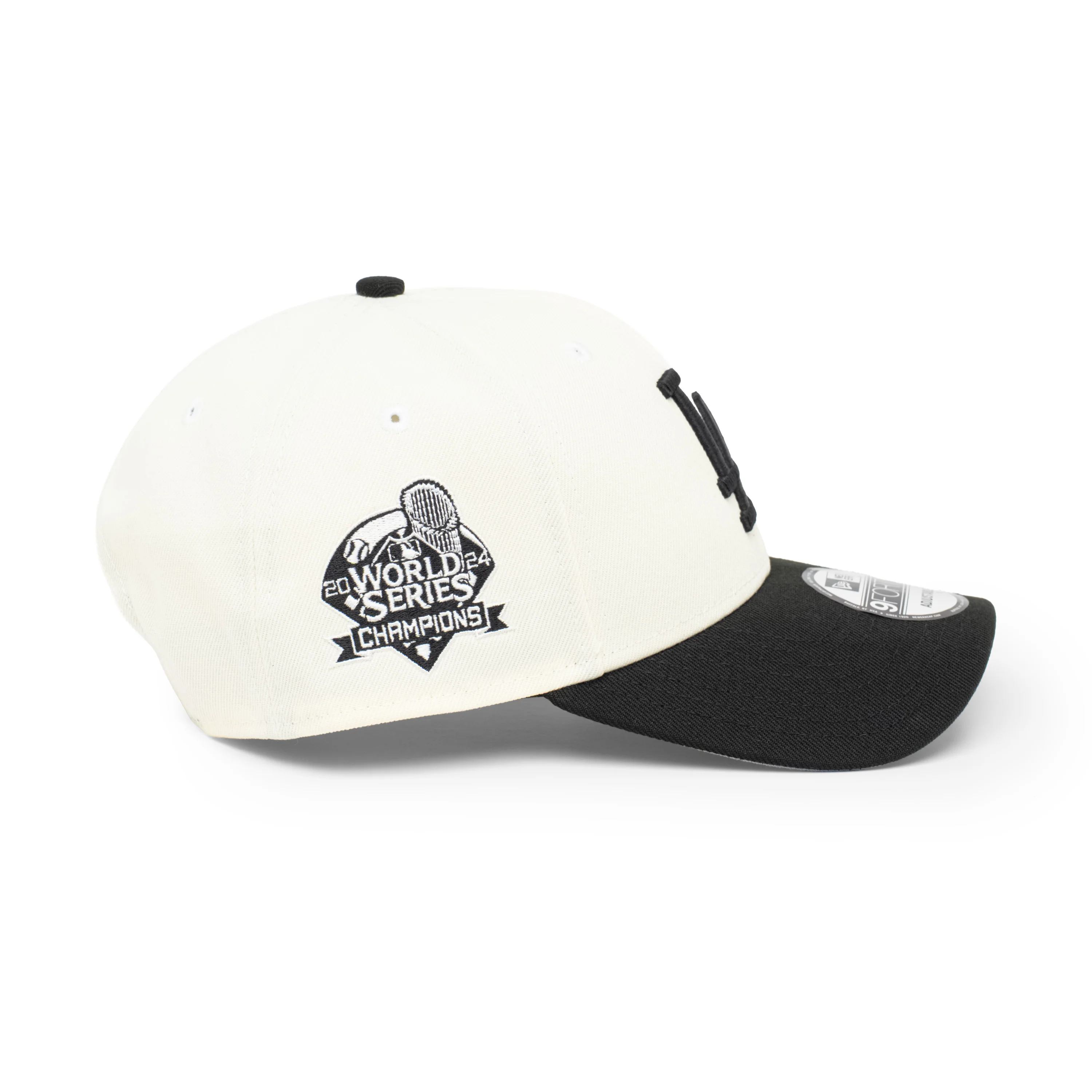 9FORTY Los Angeles Dodgers World Series Champions 2024 2-Tone Black Visor Chrome White Snapback - Image 5