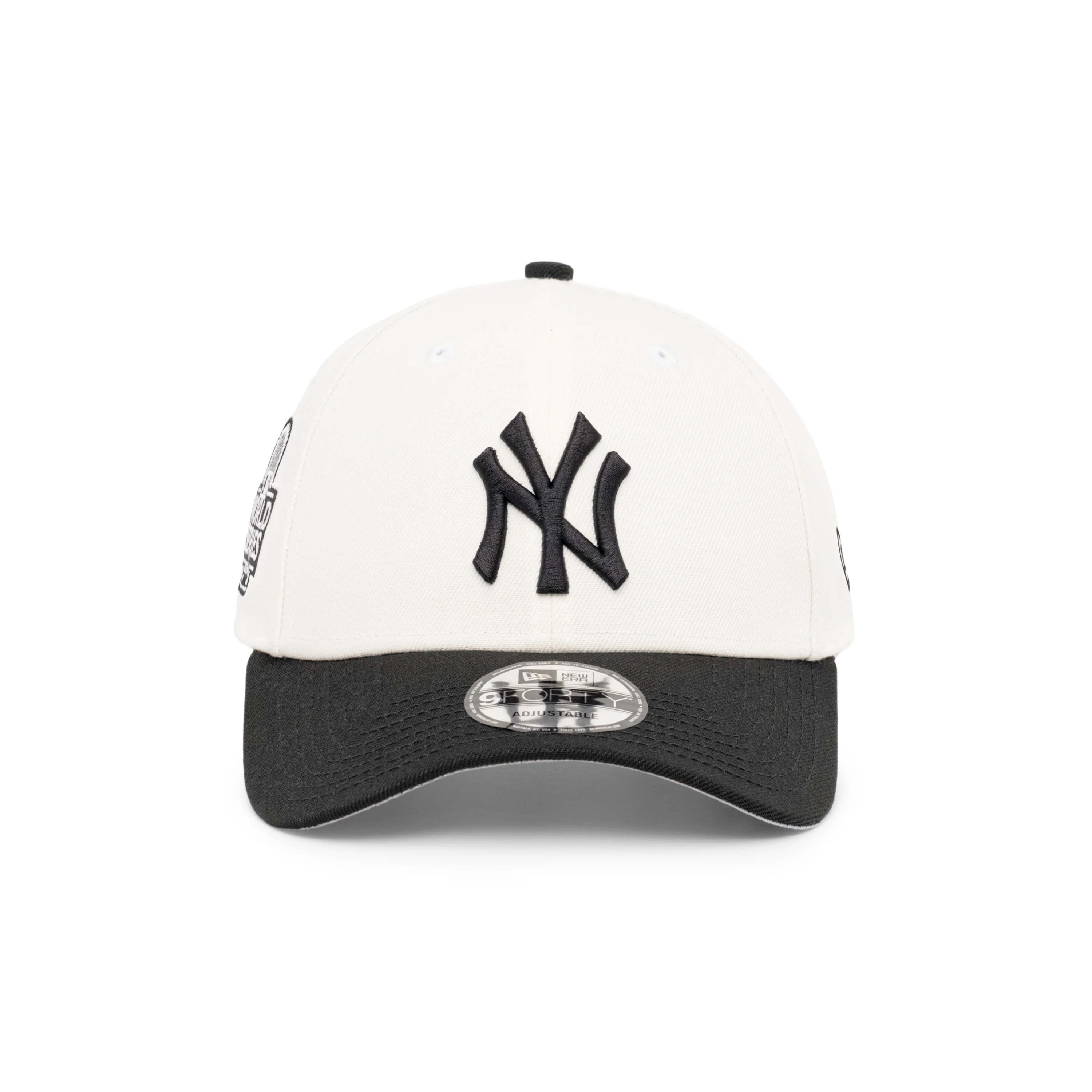 9FORTY New York Yankees World Series 2024 2-Tone Black Visor Chrome White Snapback - Image 2