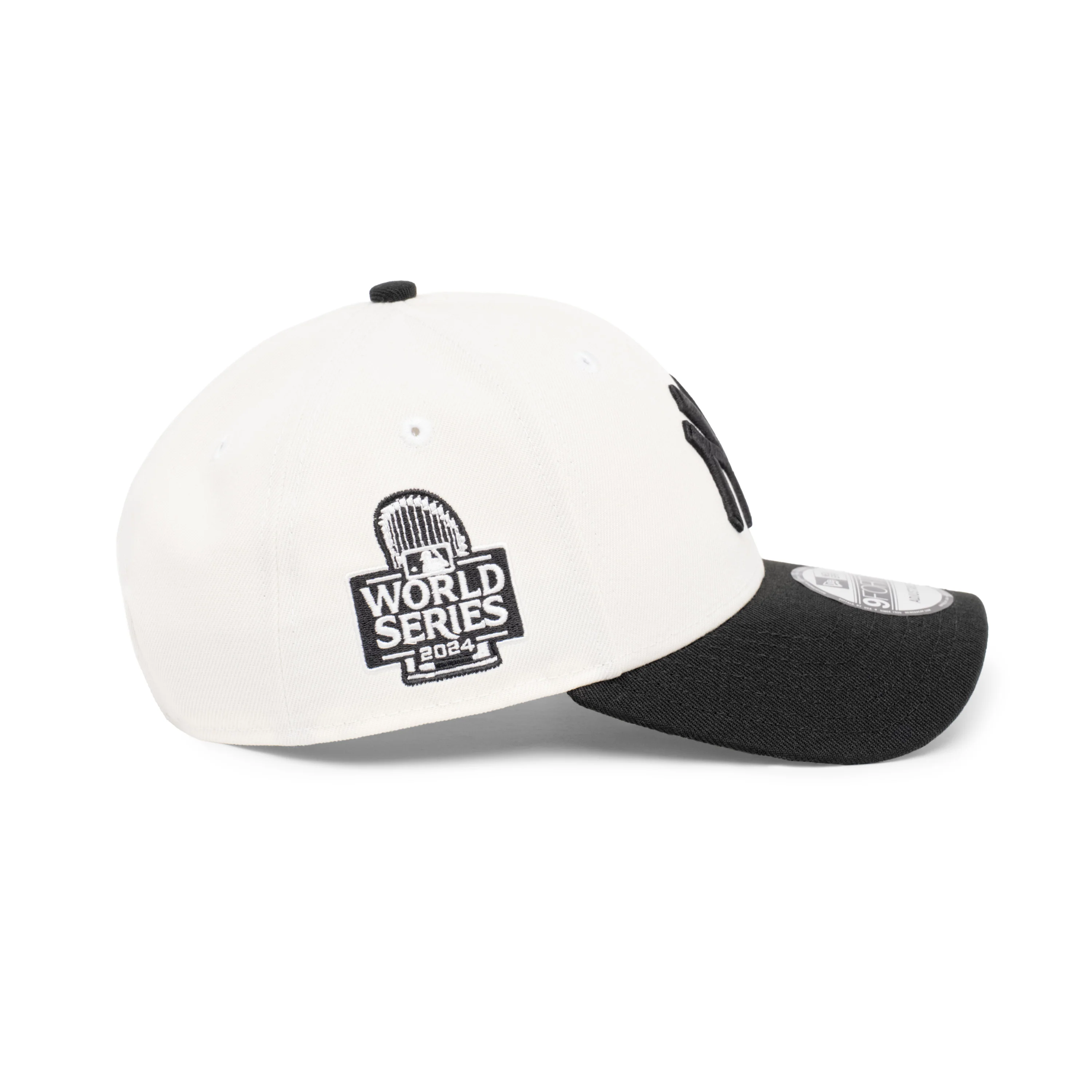 9FORTY New York Yankees World Series 2024 2-Tone Black Visor Chrome White Snapback - Image 5