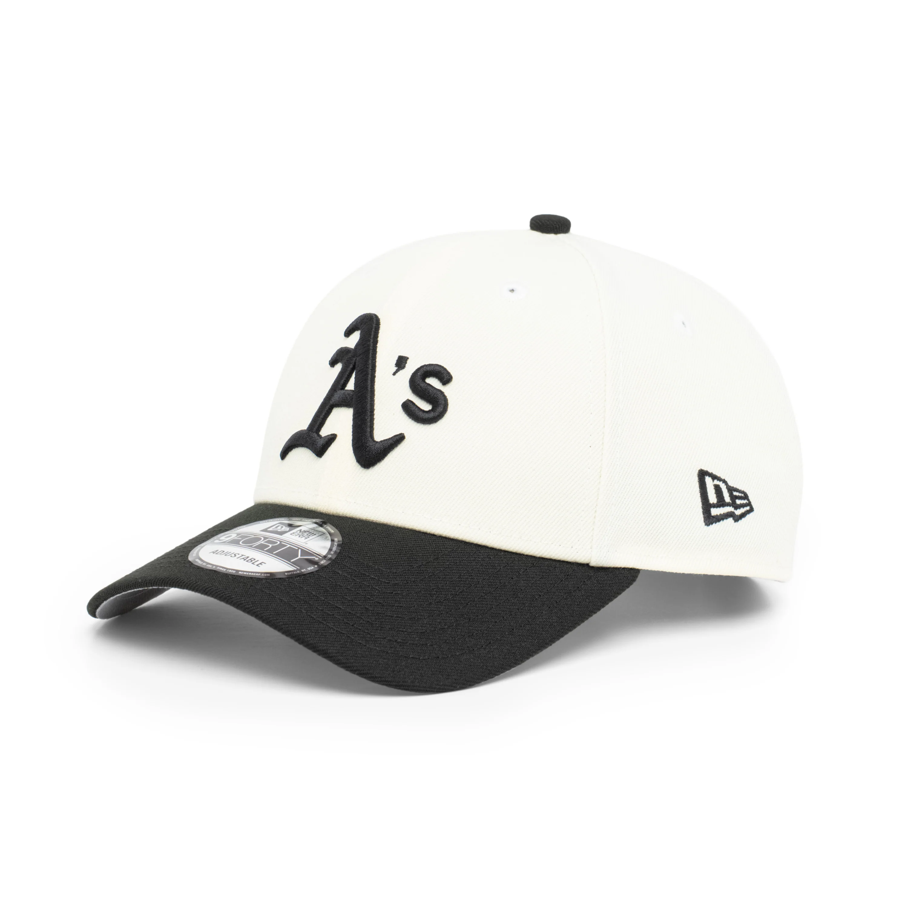 9FORTY Oakland Athletics World Series 1989 2-Tone Black Visor Chrome White Snapback - Image 3