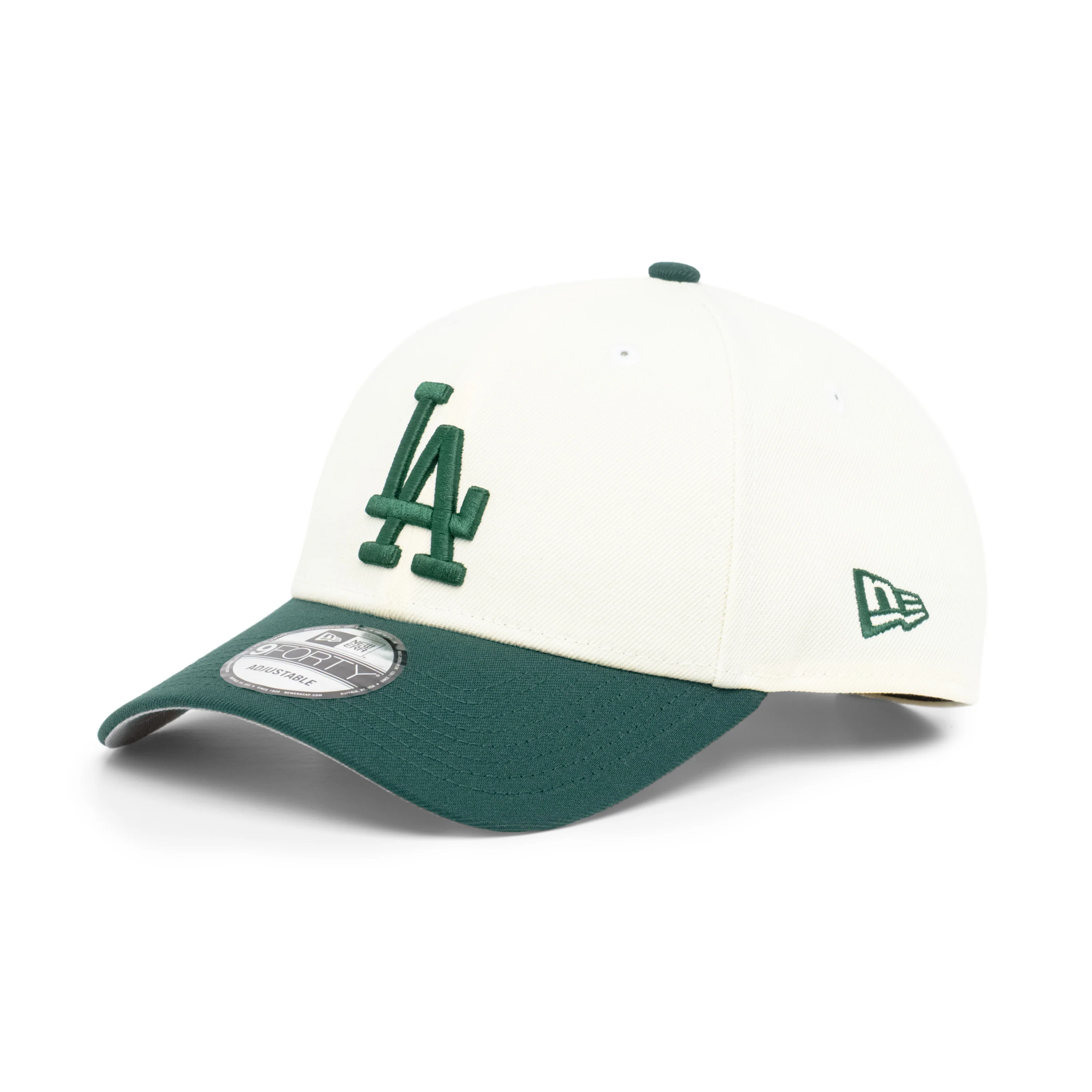 9FORTY Los Angeles Dodgers World Series Champions 2024 2-Tone Dark Green Visor Chrome White Snapback - Image 3
