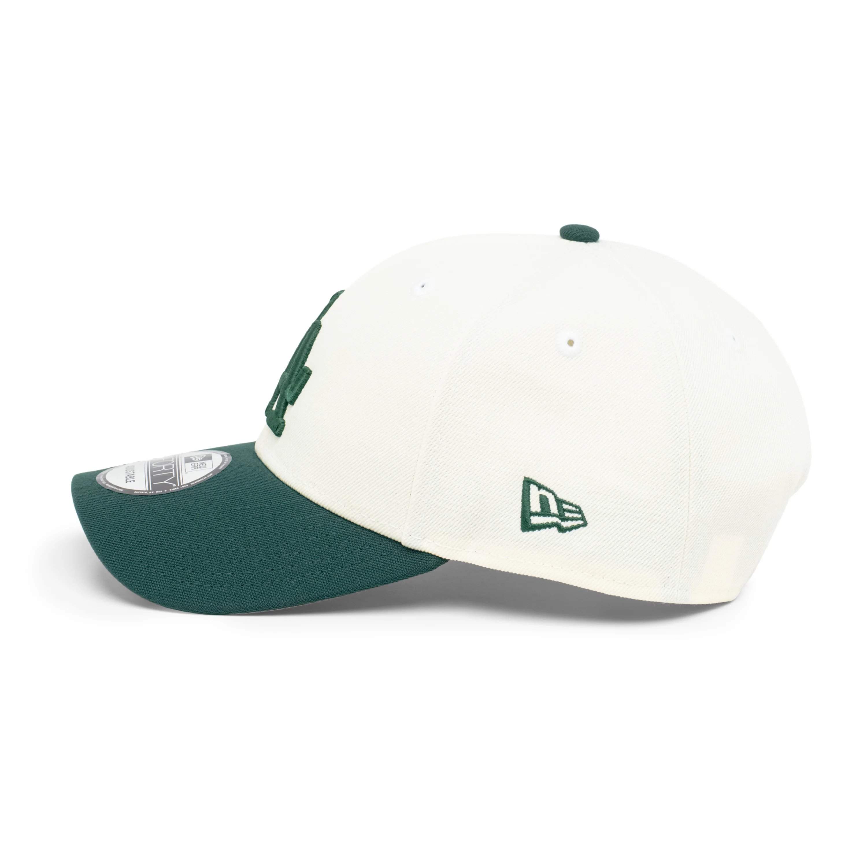9FORTY Los Angeles Dodgers World Series Champions 2024 2-Tone Dark Green Visor Chrome White Snapback - Image 6
