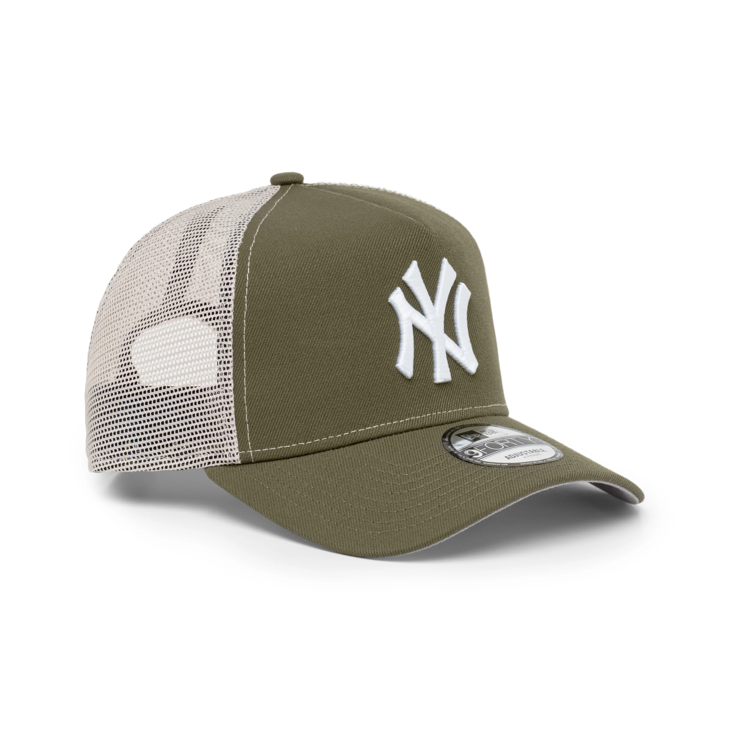 9FORTY A-Frame Trucker New York Yankees New Olive Snapback - Image 3