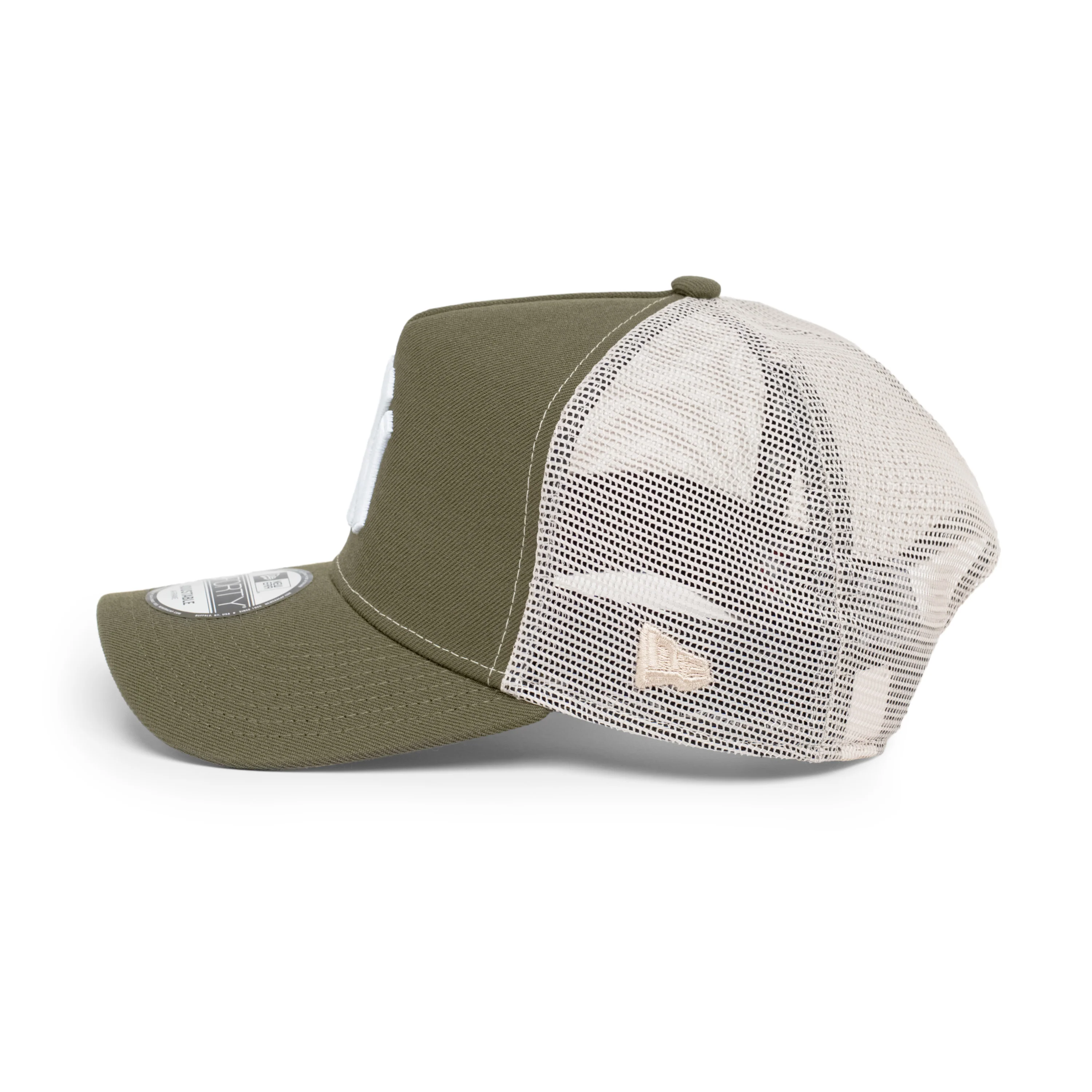 9FORTY A-Frame Trucker New York Yankees New Olive Snapback - Image 5
