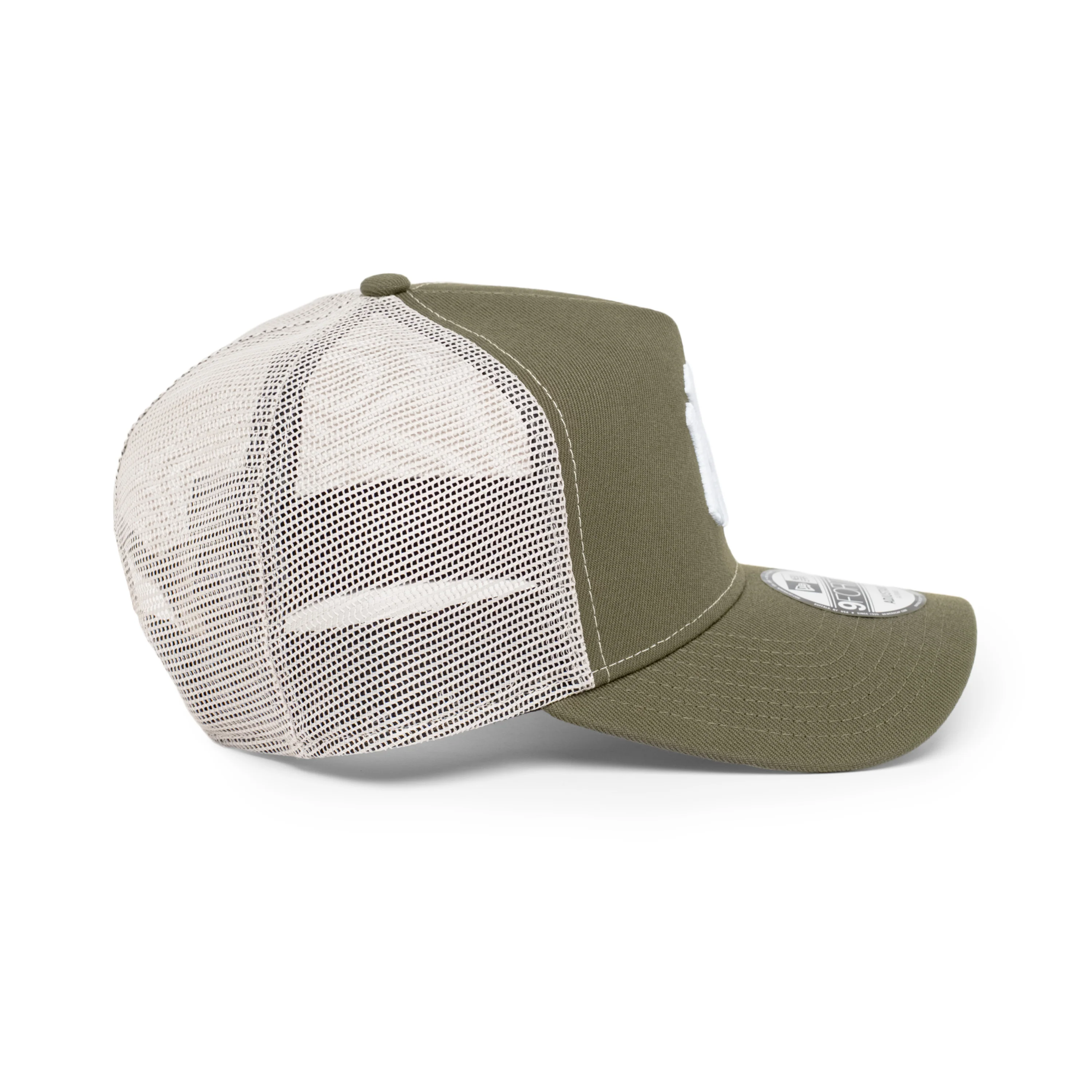 9FORTY A-Frame Trucker New York Yankees New Olive Snapback - Image 6