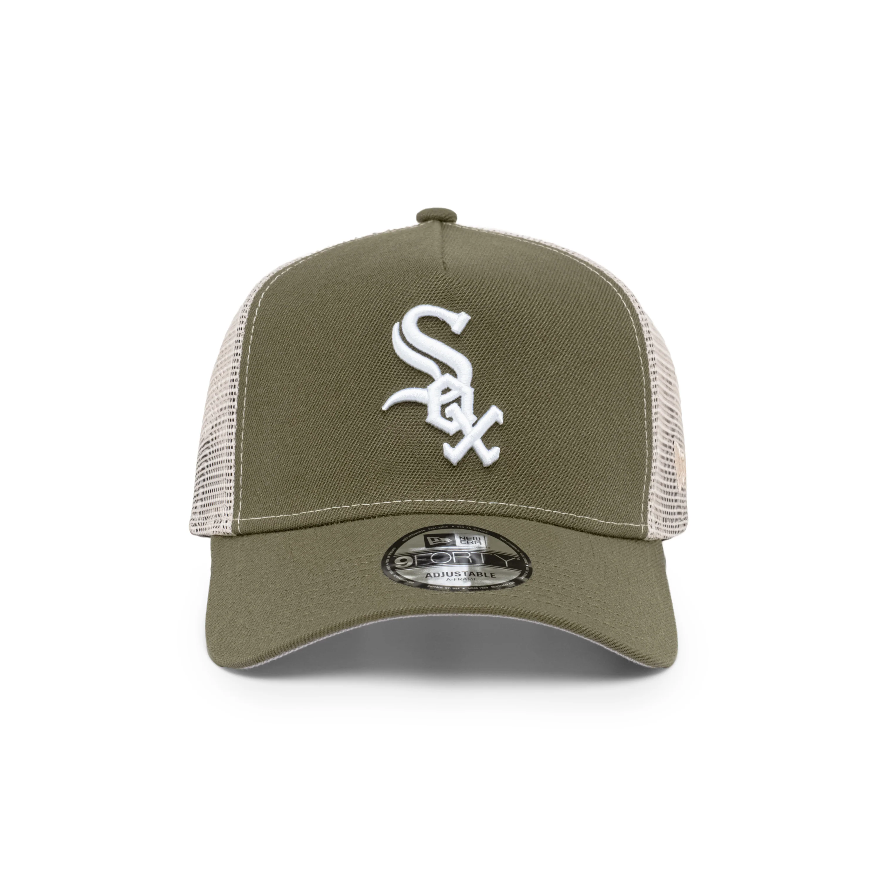 9FORTY A-Frame Trucker Chicago White Sox New Olive Snapback - Image 2