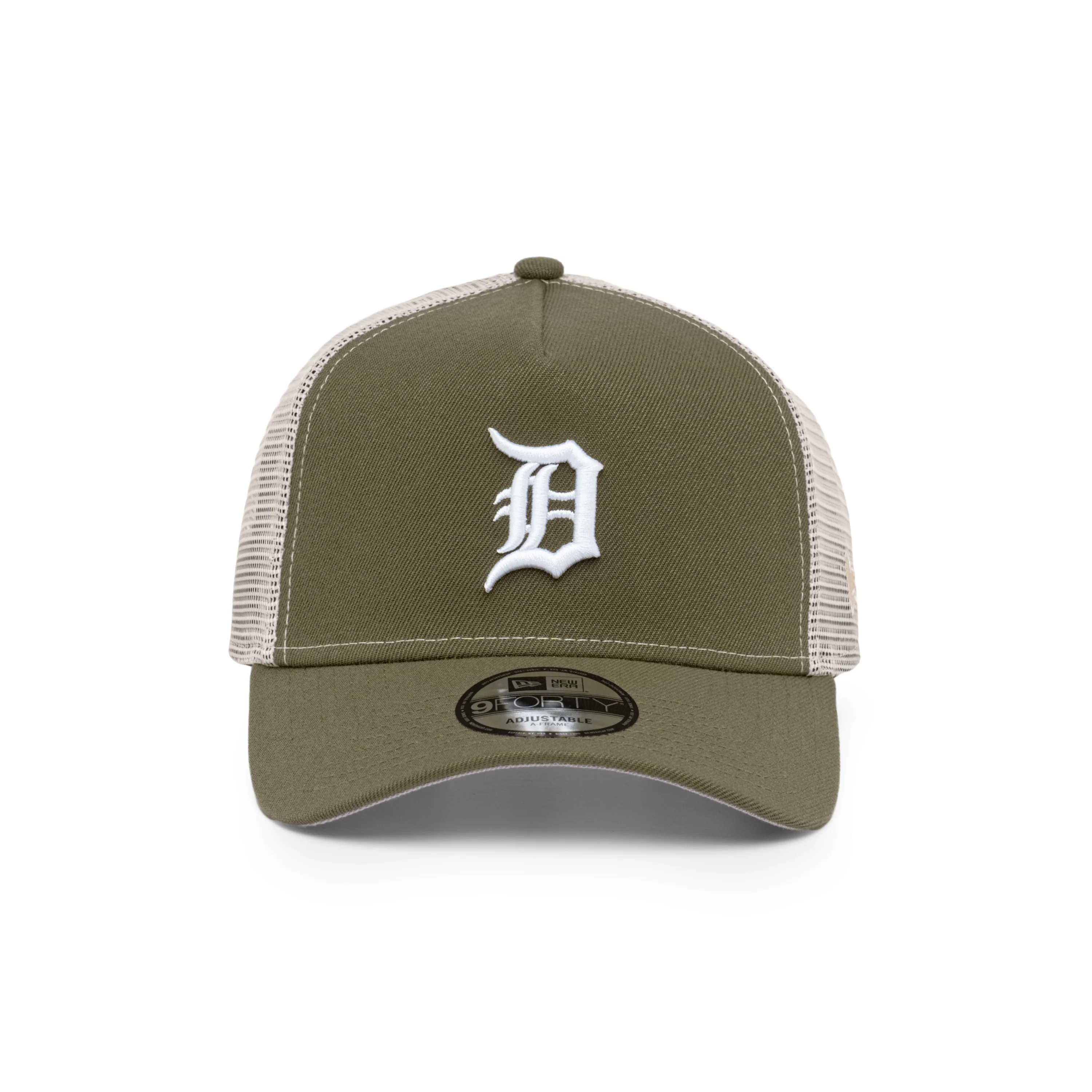 9FORTY A-Frame Trucker Detroit Tigers New Olive Snapback - Image 2