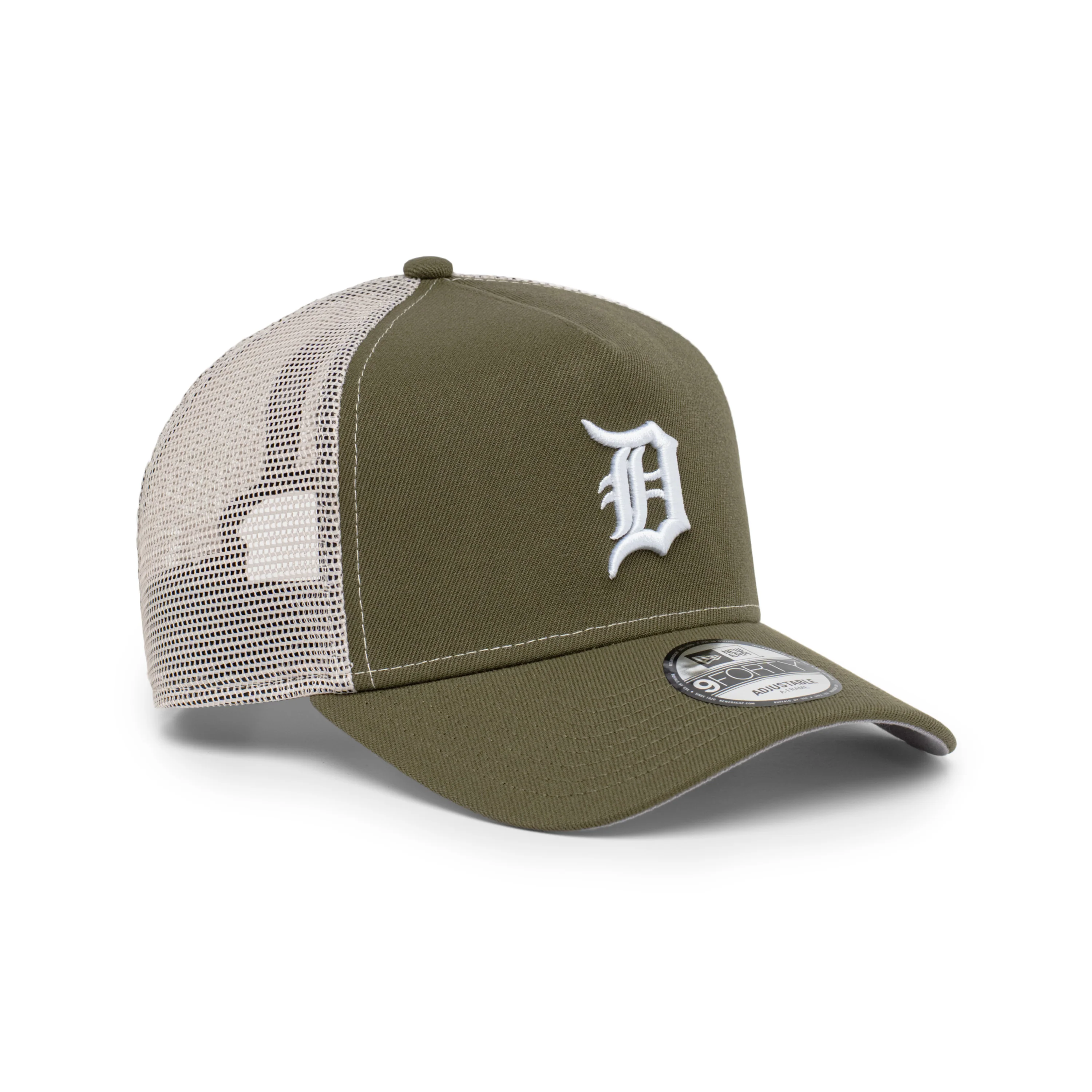 9FORTY A-Frame Trucker Detroit Tigers New Olive Snapback - Image 3
