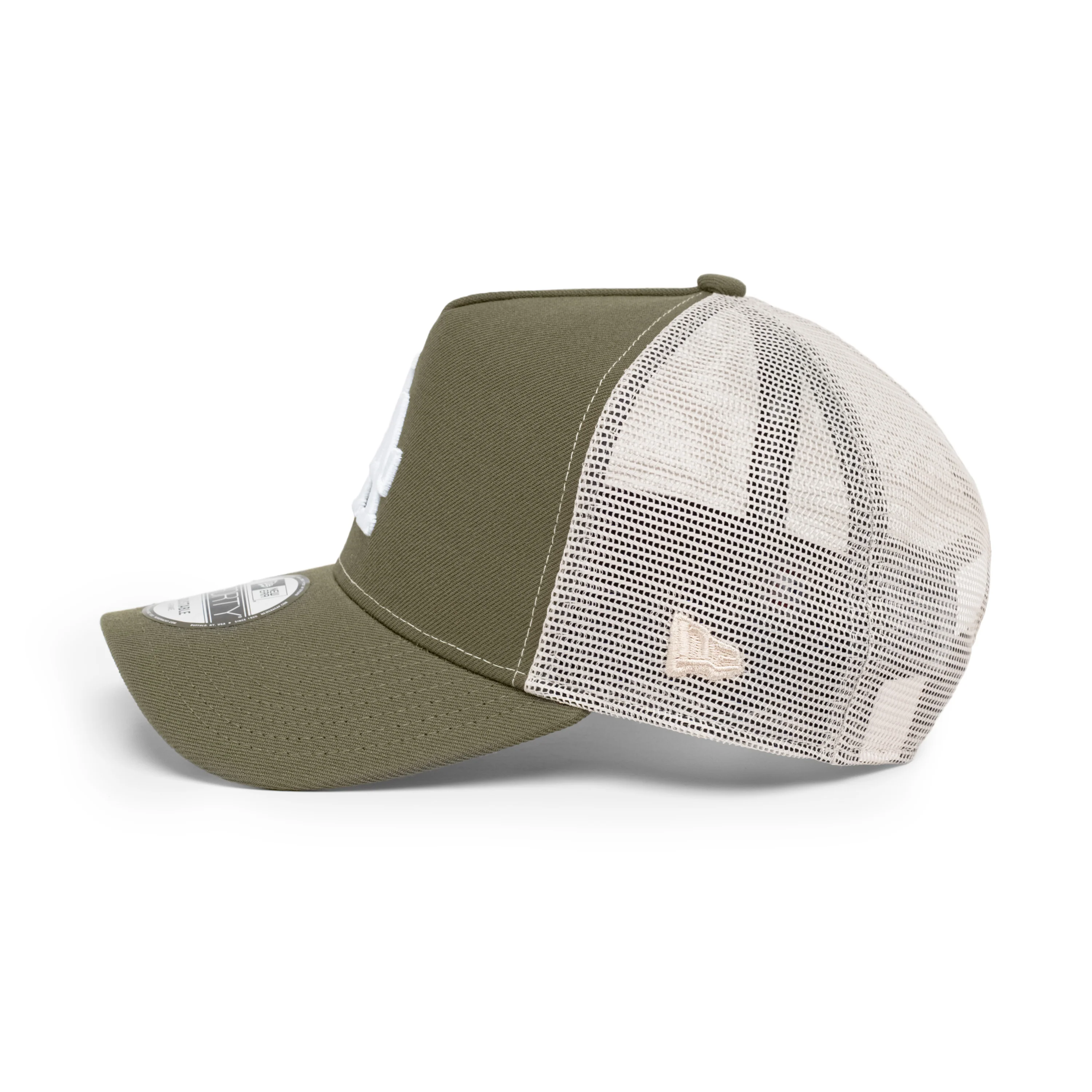 9FORTY A-Frame Trucker Los Angeles Dodgers New Olive Snapback - Image 5