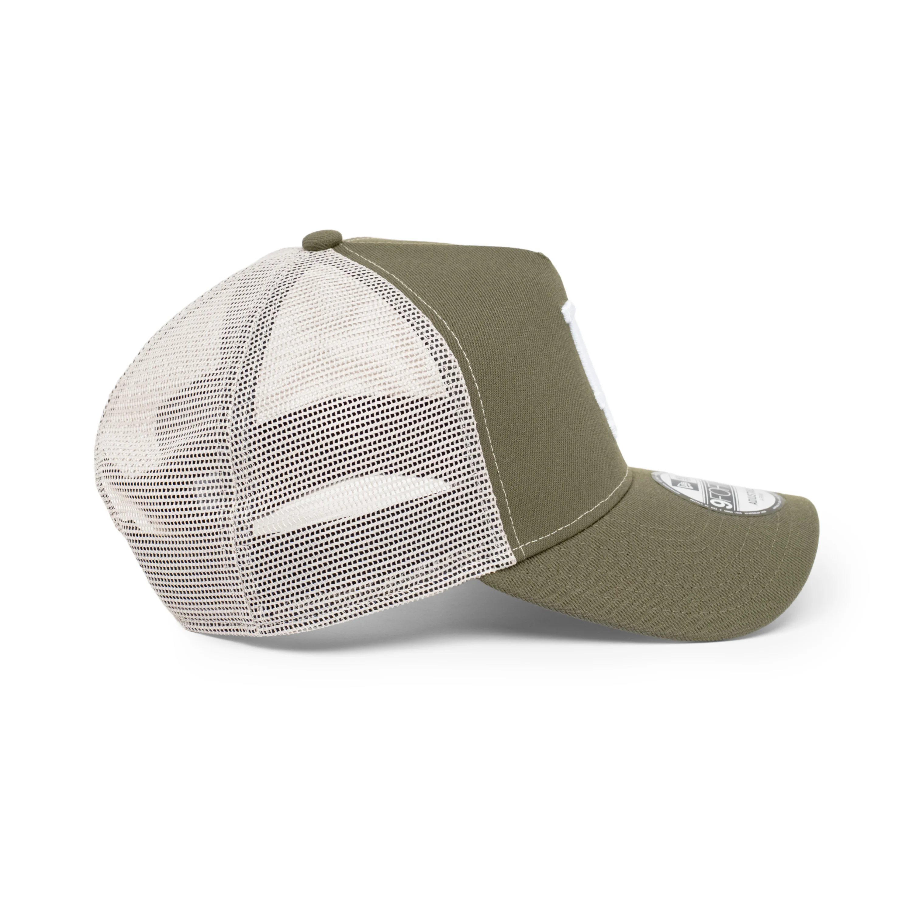 9FORTY A-Frame Trucker Los Angeles Dodgers New Olive Snapback - Image 6