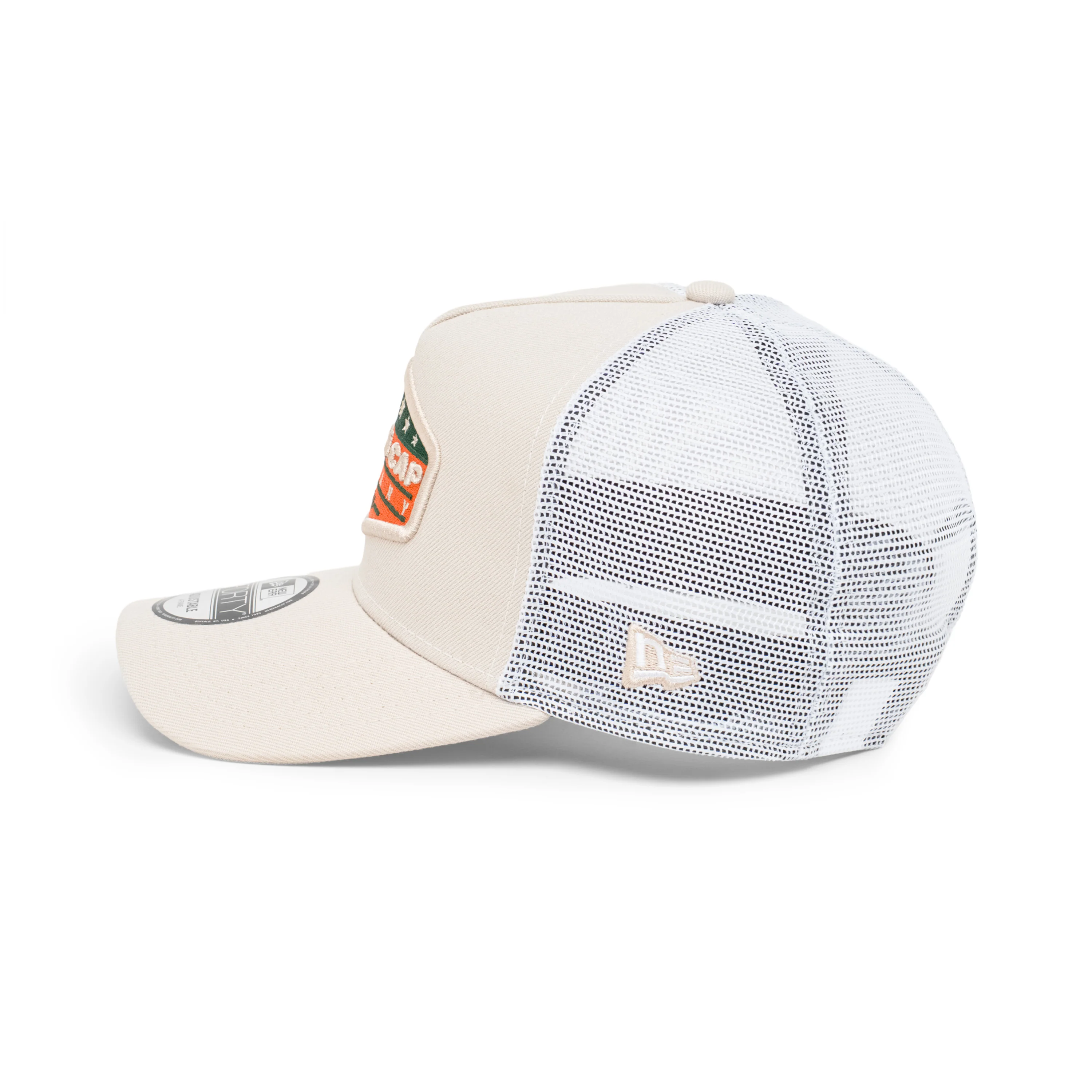 9FORTY A-Frame Trucker New Era Company Stone White Snapback - Image 5