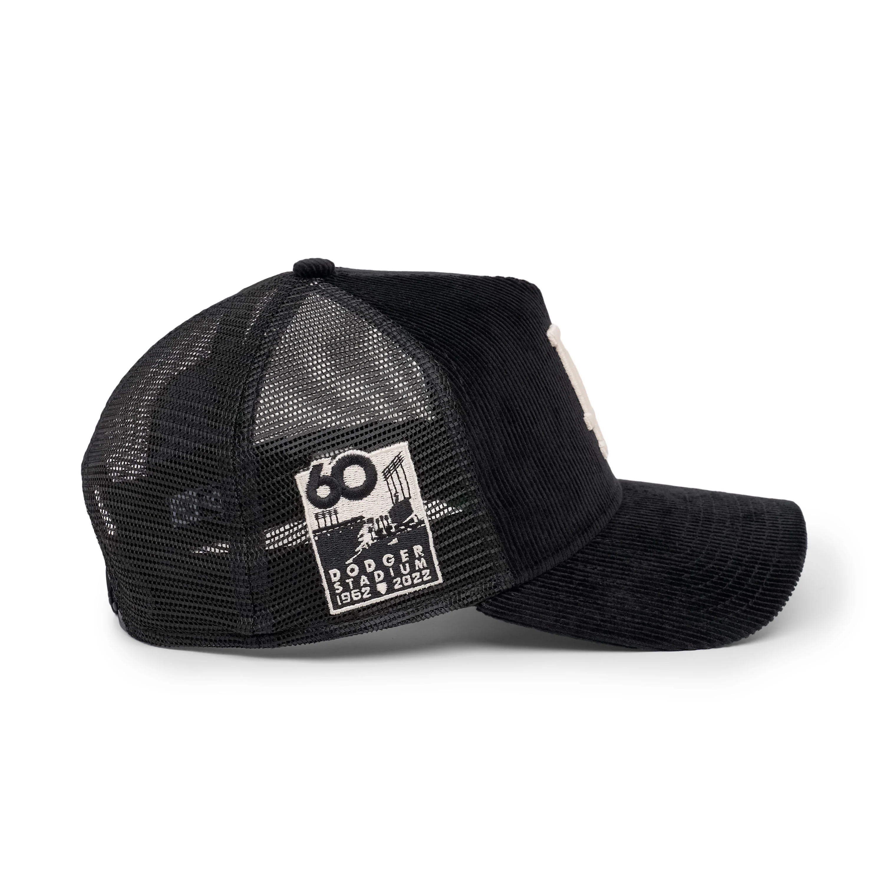 9FORTY A-Frame Trucker Los Angeles Dodgers Stadium 60th Anniversary Black Snapback - Image 5